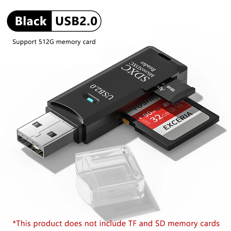 2 em 1 leitor de cartão usb 3.0 micro tf leitor de cartão sd adaptador usb leitor de cartão de alta velocidade cartão de memória tf para pc portátil acessórios