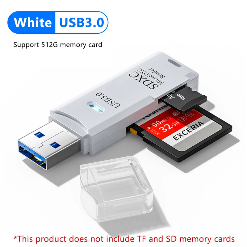2 em 1 leitor de cartão usb 3.0 micro tf leitor de cartão sd adaptador usb leitor de cartão de alta velocidade cartão de memória tf para pc portátil acessórios