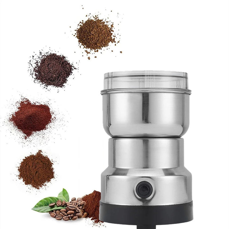 Moedor e triturador de café grãos sementes elétrico inox