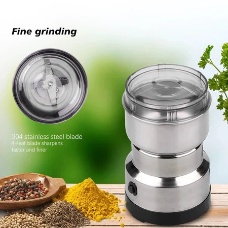 Moedor e triturador de café grãos sementes elétrico inox