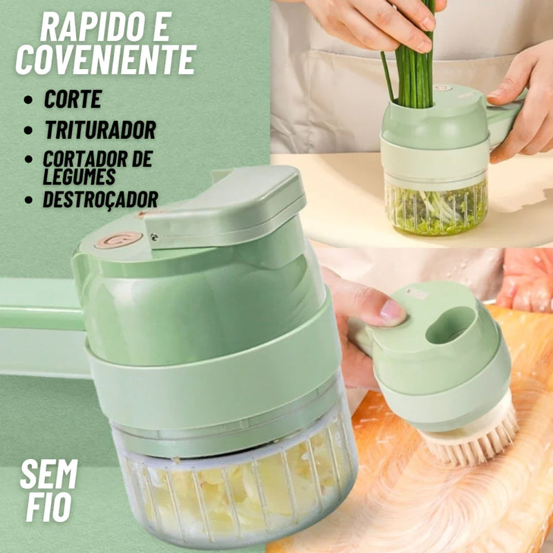 Cortador Elétrico de Vegetais 3 em 1 | Praticidade e Eficiência
