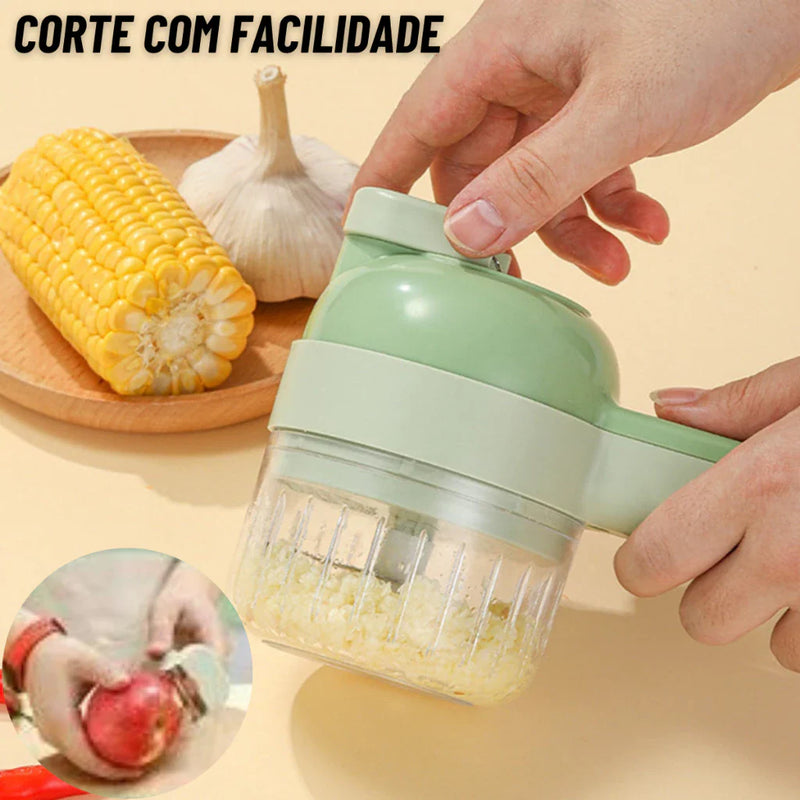 Cortador Elétrico de Vegetais 3 em 1 | Praticidade e Eficiência