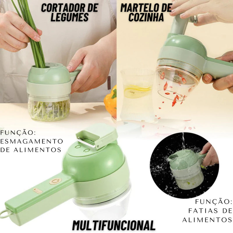 Cortador Elétrico de Vegetais 3 em 1 | Praticidade e Eficiência