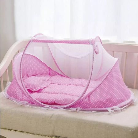 Berço ninho com travesseiro acolchoado portátil dobrável tenda mosquiteiro anti-mosquito para criança bebê maternidade