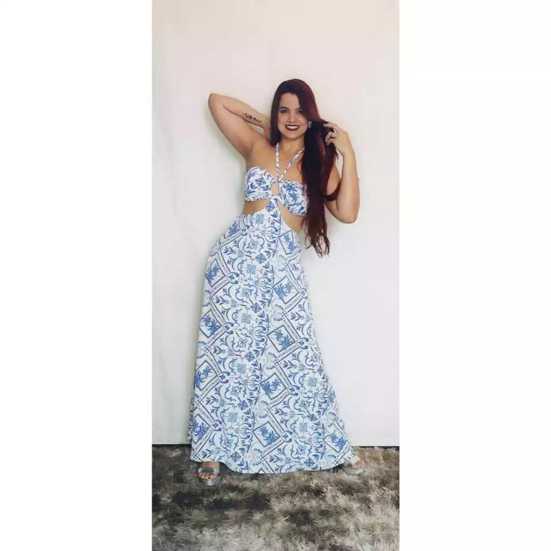 Vestido Longo Feminino Liso Casual Fresquinho