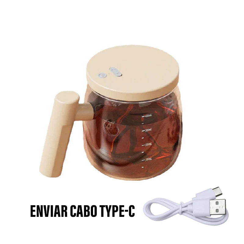 Copo Elétrico Misturador Automático | Vidro Recarregável USB