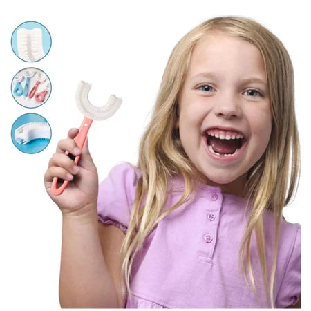 Escova de Dente Infantil 360 em Forma de U 2 a 6 Anos 6 a 12 anos
