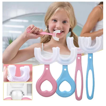 Escova de Dente Infantil 360 em Forma de U 2 a 6 Anos 6 a 12 anos