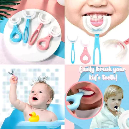 Escova de Dente Infantil 360 em Forma de U 2 a 6 Anos 6 a 12 anos