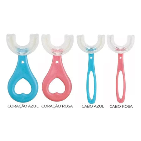 Escova de Dente Infantil 360 em Forma de U 2 a 6 Anos 6 a 12 anos