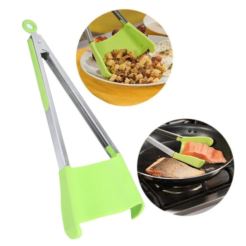 Pegador e Espátula 2 em 1 Silicone – Cozinhe com Estilo e Praticidade