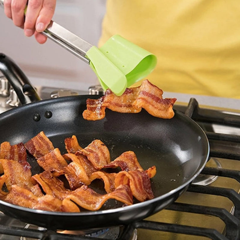 Pegador e Espátula 2 em 1 Silicone – Cozinhe com Estilo e Praticidade