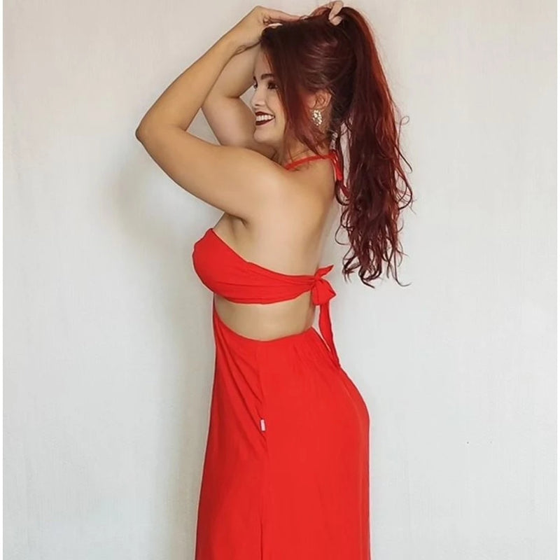 Vestido Longo Feminino Liso Casual Fresquinho