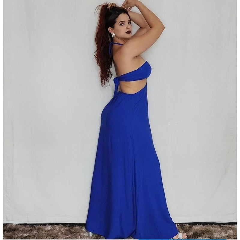 Vestido Longo Feminino Liso Casual Fresquinho