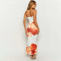 Vestido Boêmio Floral Sem Alças